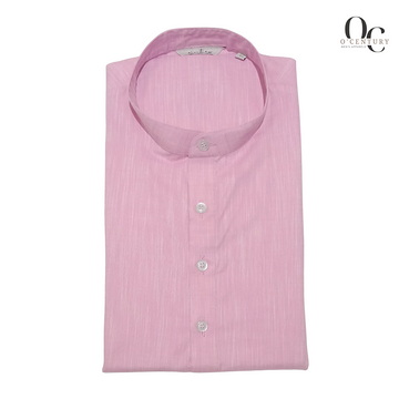 Men's Soft Pink Plain Giza Cotton Long Kurta