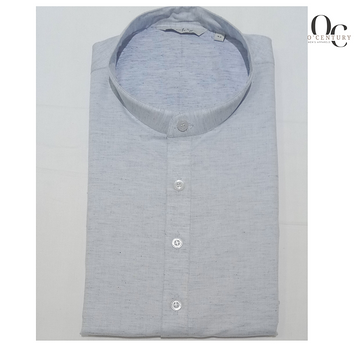 Light Blue Giza Cotton Long Kurta for Men