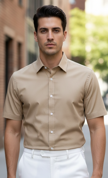 Men 100%Cotton Half Sleeve Shirt