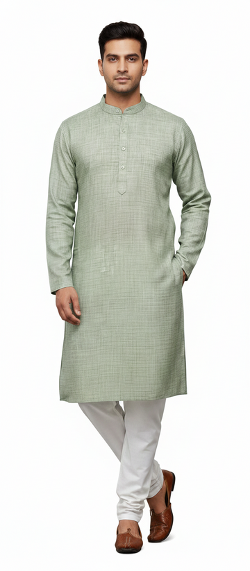 Men 100% Cotton Plain Kurta