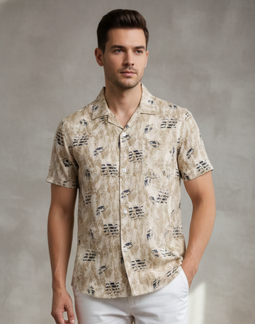 Men 100%Cotton Half Sleeve Shirt
