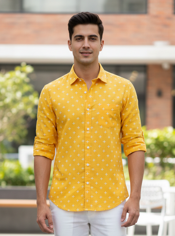 Men 100% LINEN Full Sleeve Shirt