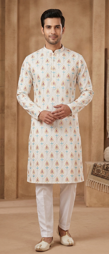 Men 100% Cotton Ethnic Kurta