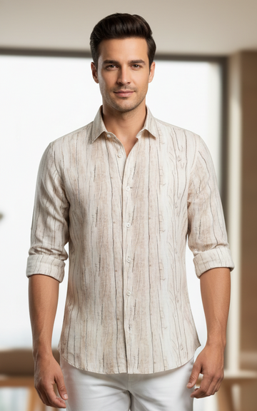 Men 100% LINEN Full Sleeve Shirt