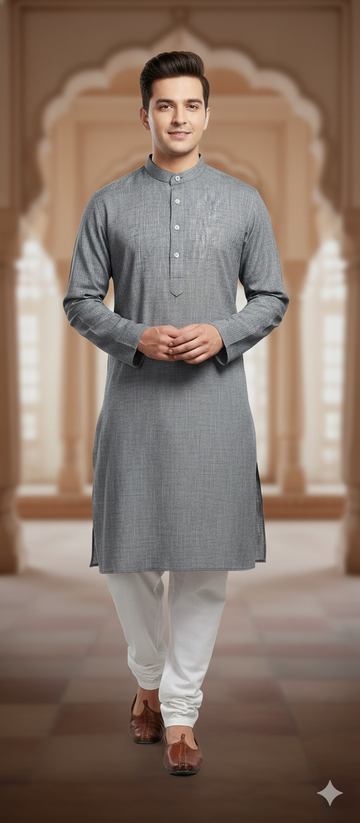 men 100% Cotton Plain kurta