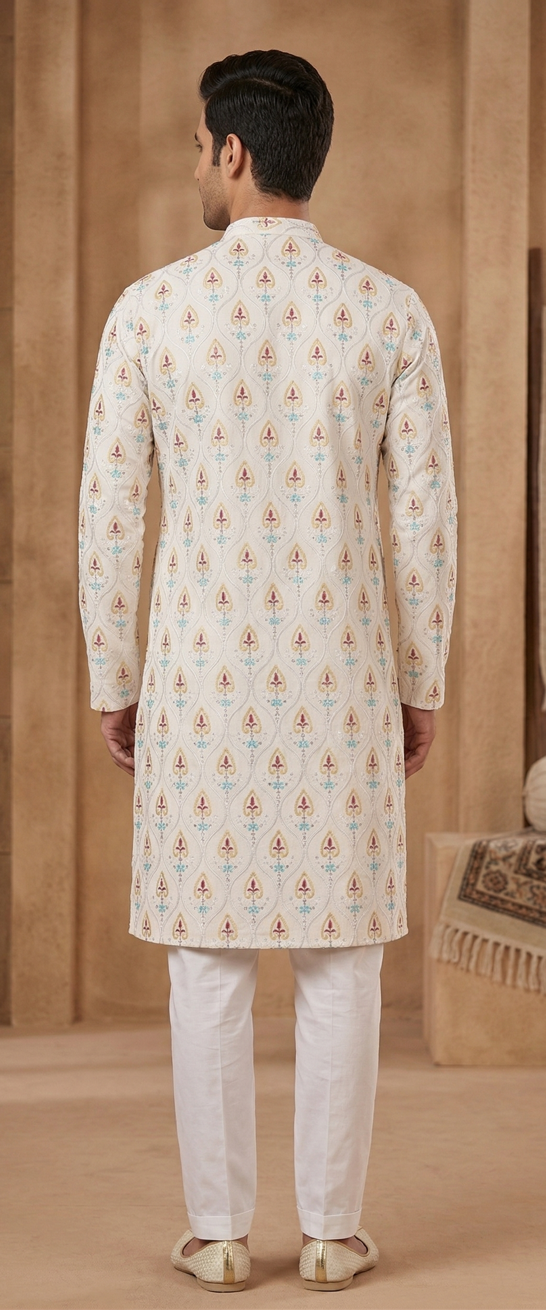 Men 100% Cotton Ethnic Kurta