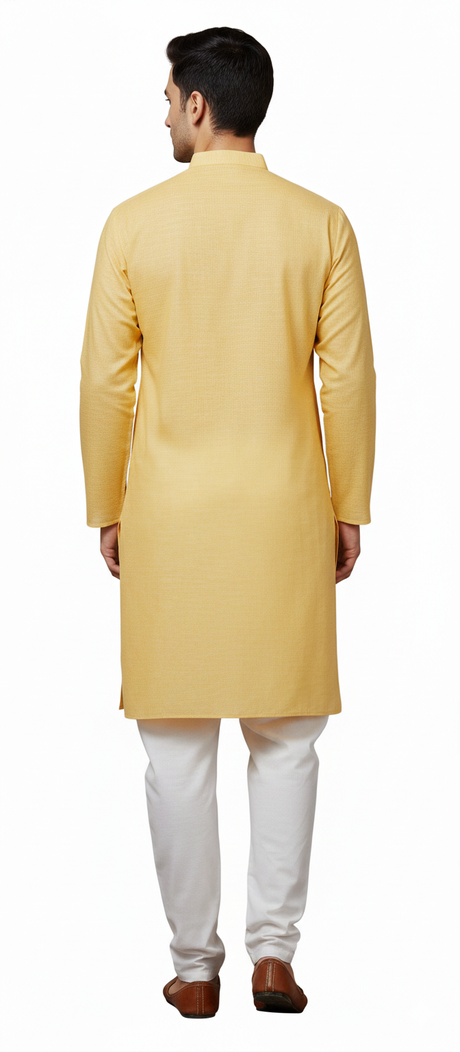 Men 100% Cotton Plain Kurta