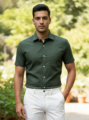 Men 100%Cotton Half Sleeve Shirt