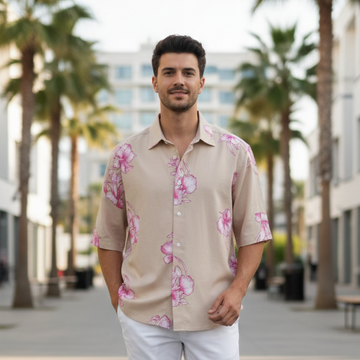 Men 100% Cotton  Half Sleeve Shirt (printed)