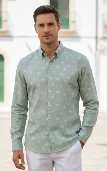 Men 100% LINEN Full Sleeve Shirt
