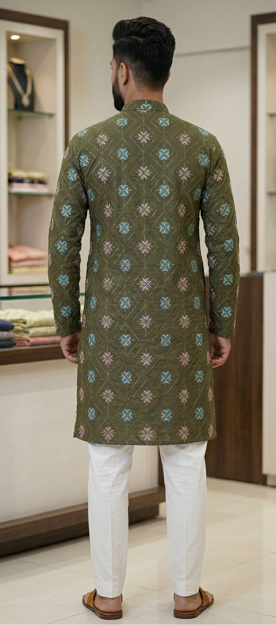 Men 100% Cotton  Ethnic Kurta