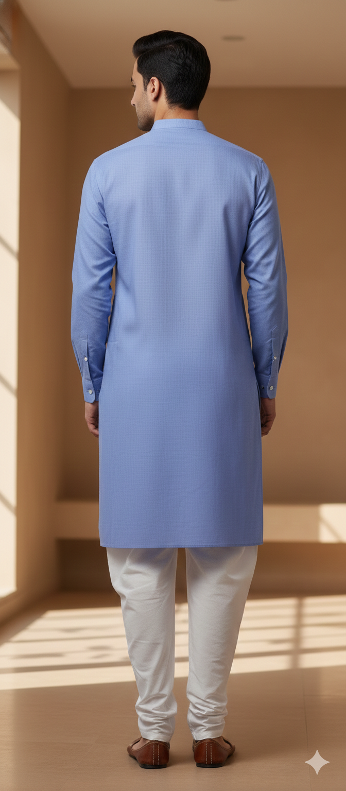 Men 100% Cotton Plain Kurta