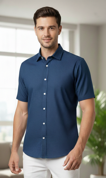 Men 100%Cotton Half Sleeve Shirt