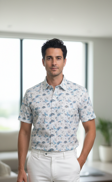 Men 100%Cotton Half Sleeve Shirt
