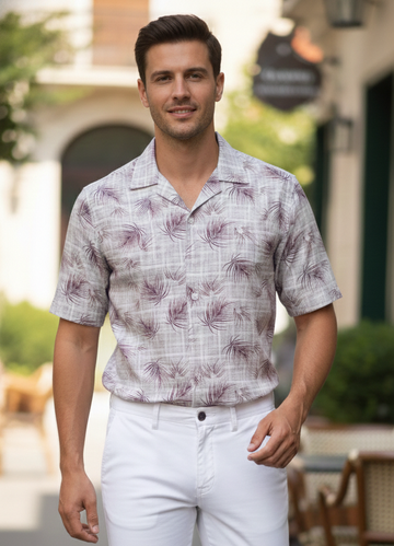 Men 100%Cotton Half Shirt (Printed)
