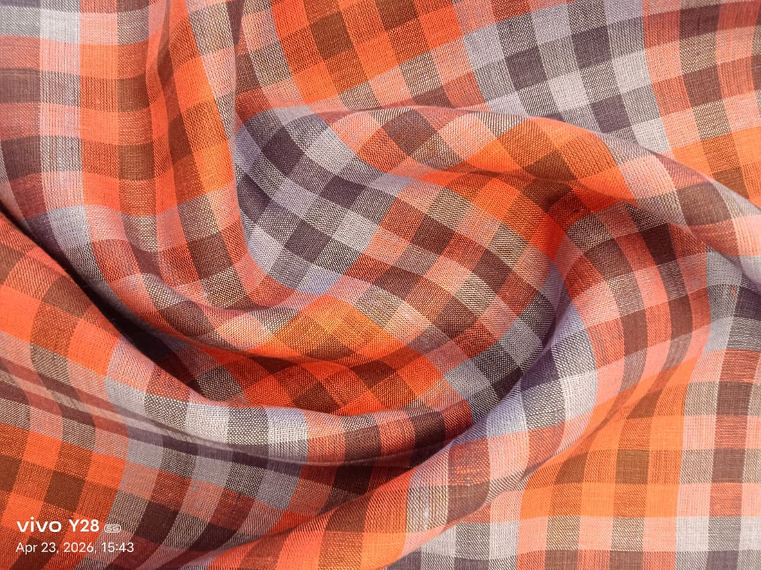 The Ultimate Premium Linen Shirting (CHEKRED)