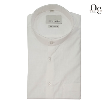 Men's Short White Kurta featuring a Mandarin Collar