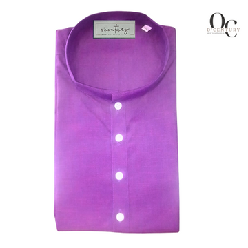 Deep Orchid Purple Slub Textured Long Kurta for Men