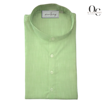 Light Green Textured Slub Kurta for Men